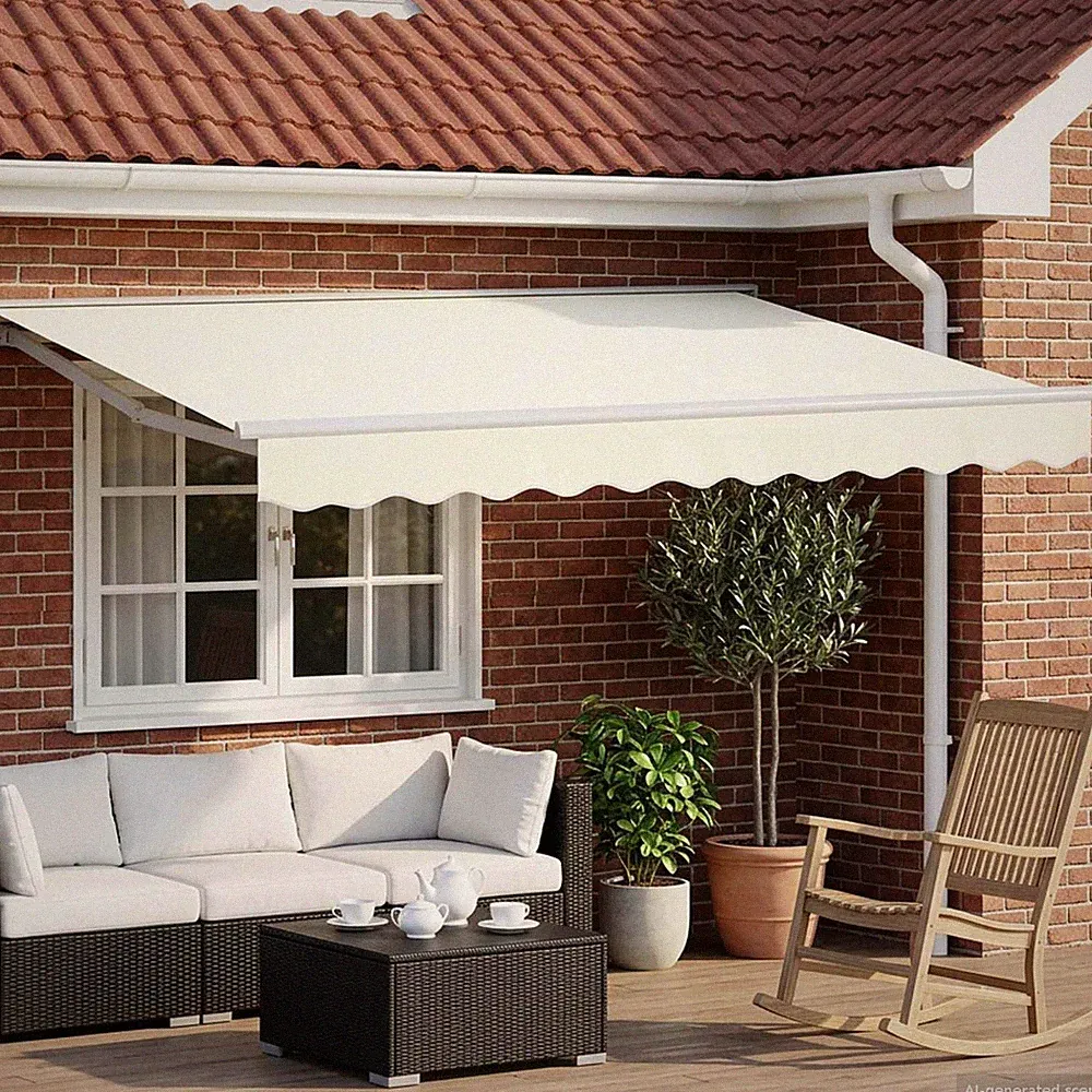 Elektrische ausziehbare Markise Outdoor Sonnenschutz Markise vidaXL