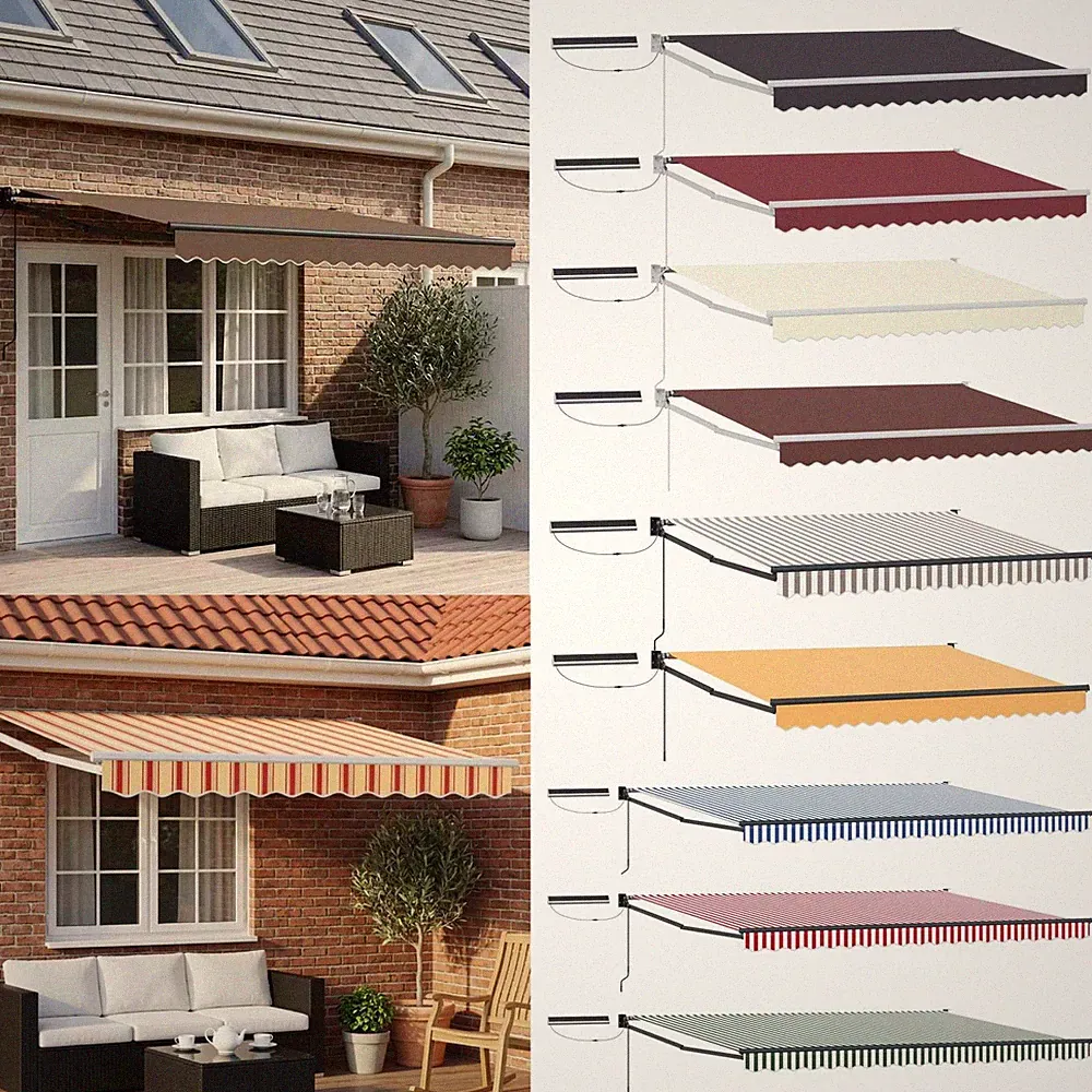 Elektrische Gelenkarmmarkise Sonnenmarkise Garten Fenstermarkise Balkonmarkise