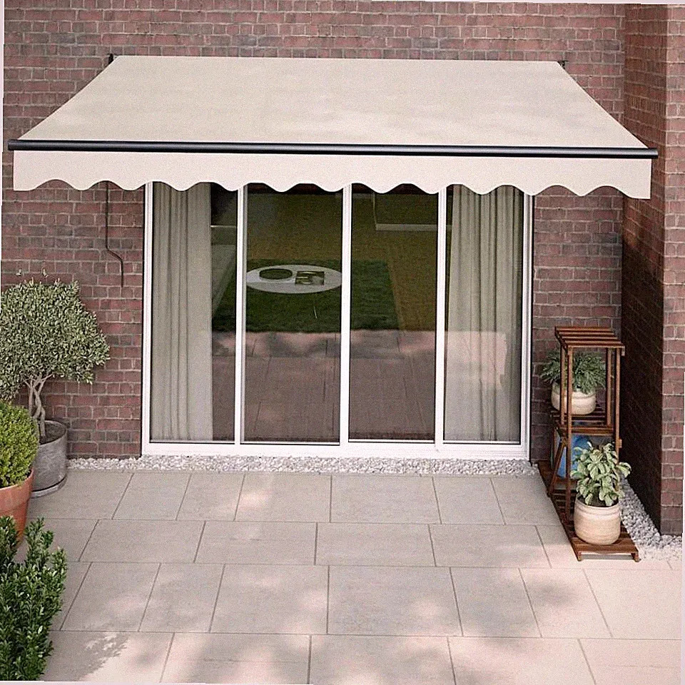 Elektrische Markise mit Kurbel Creme 3,5x2,5 m