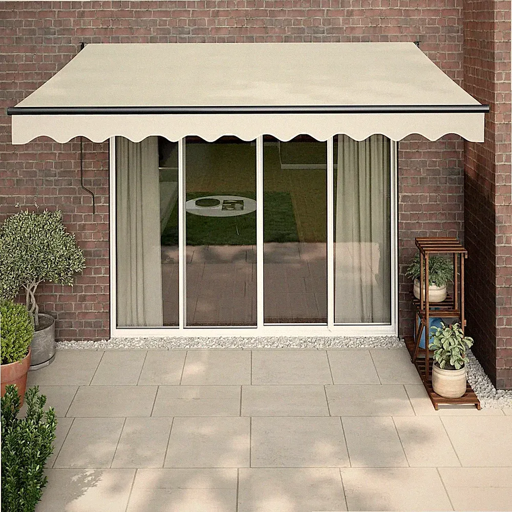 Elektrische Markise mit Kurbel Creme 3,5x2,5 m