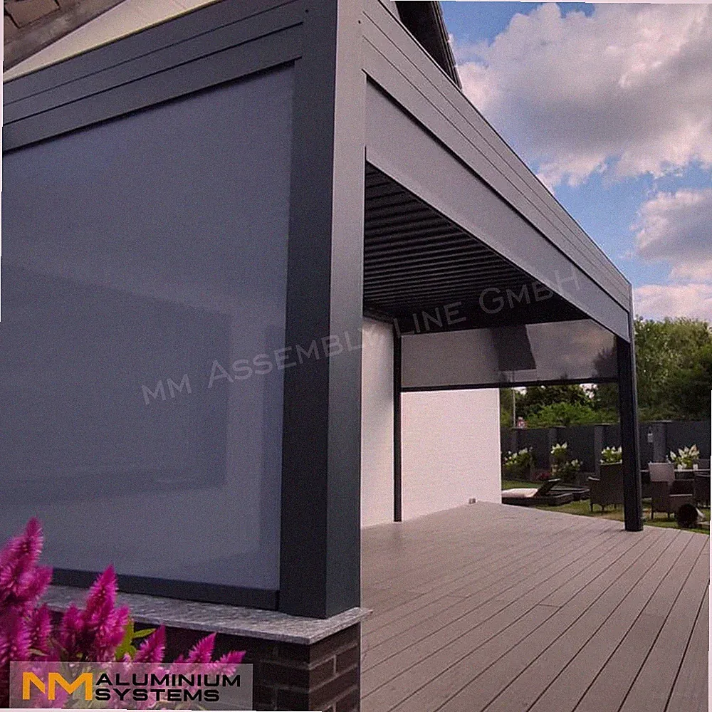 Fenstermarkise Seitenmarkise Senkrechtmarkise Zip Markise Zip-Screen 2 m x 2,3 m