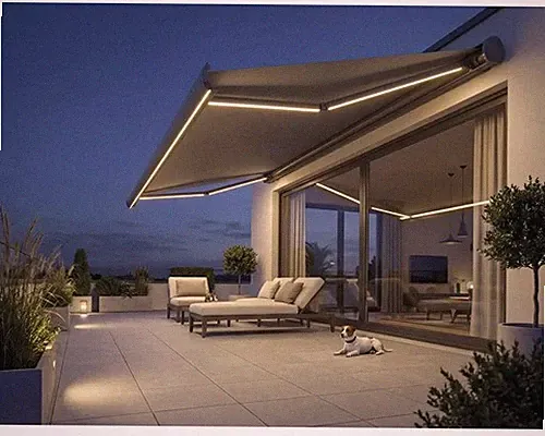 Kassettenmarkise Sonnino 4x3 elektrisch UV-beständig für Balkon - Wie Neu