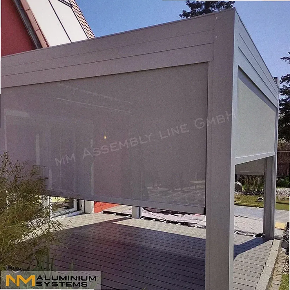 Zip Markise Seitenmarkise Senkrechtmarkise ZIP-Screen Fenstermarkise 3 x 2,4 m