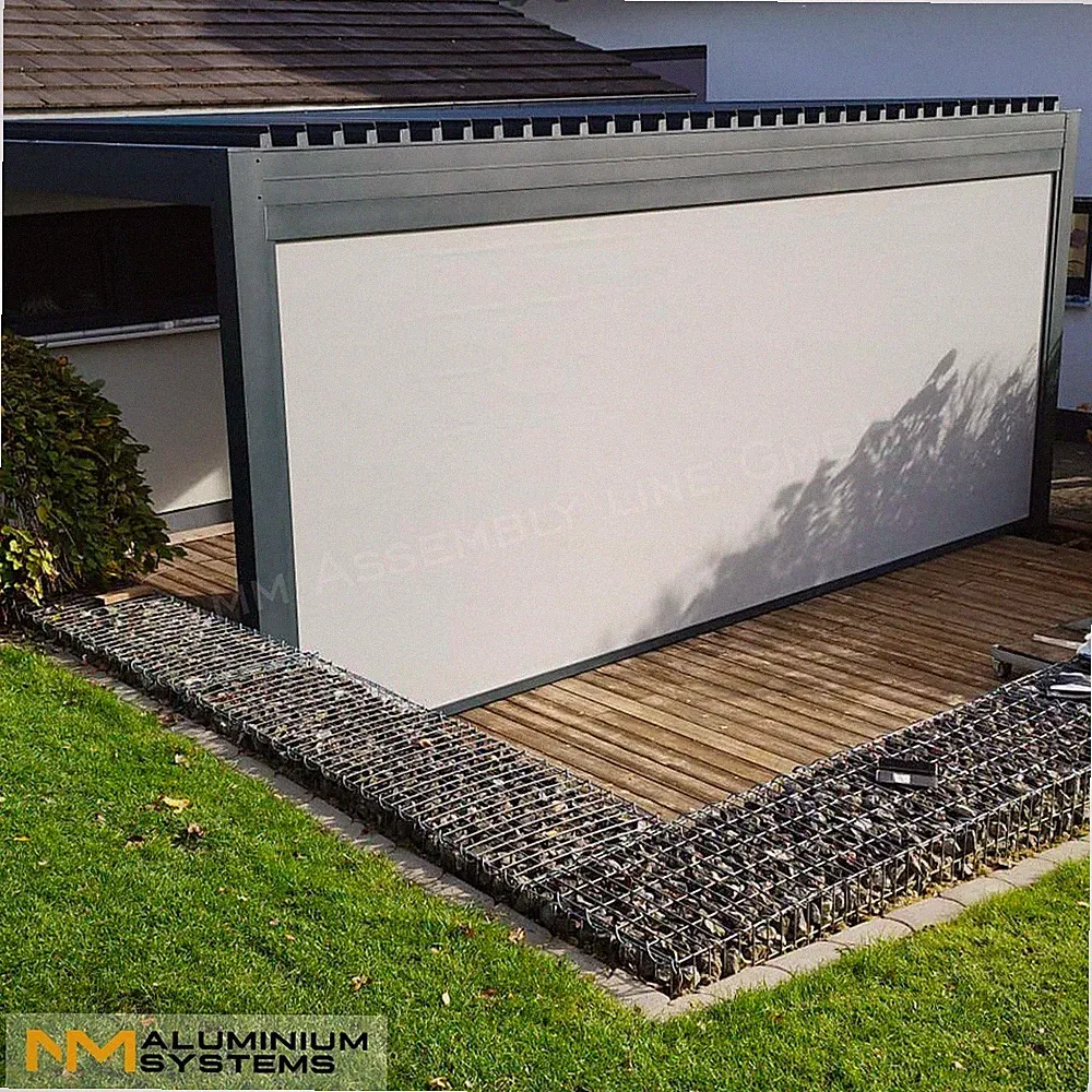 Zip Markise Senkrechtmarkise Fenstermarkise Zip-Screen Terrassendach 1 m x 1,2 m